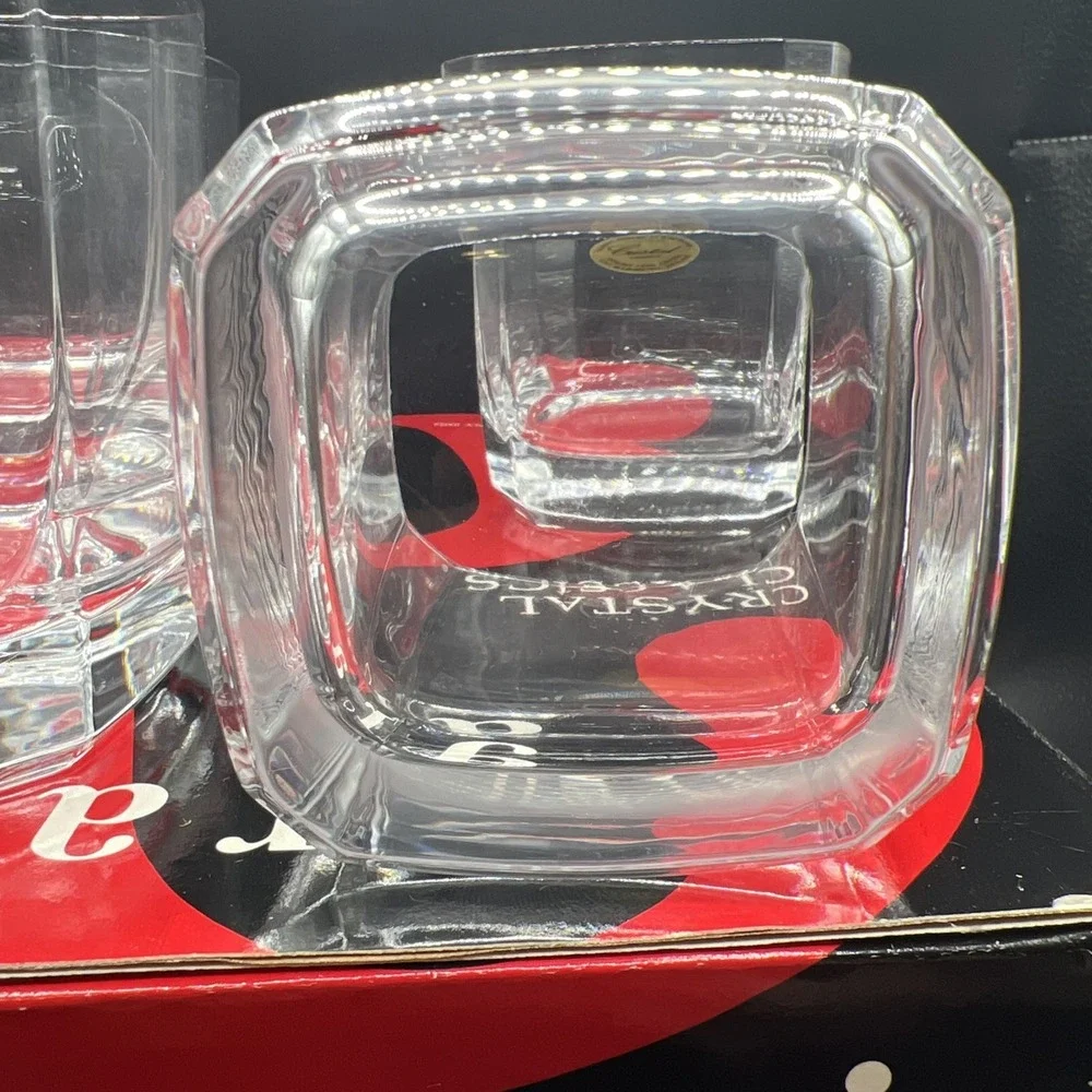 Aramis Crystal Classics Rocks Glasses Set of 4 Lead Crystal France Vintage NIB